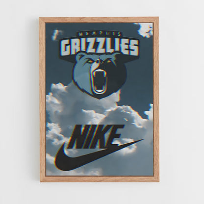 ap-memphis grizzlies-4 cadre Bois clair