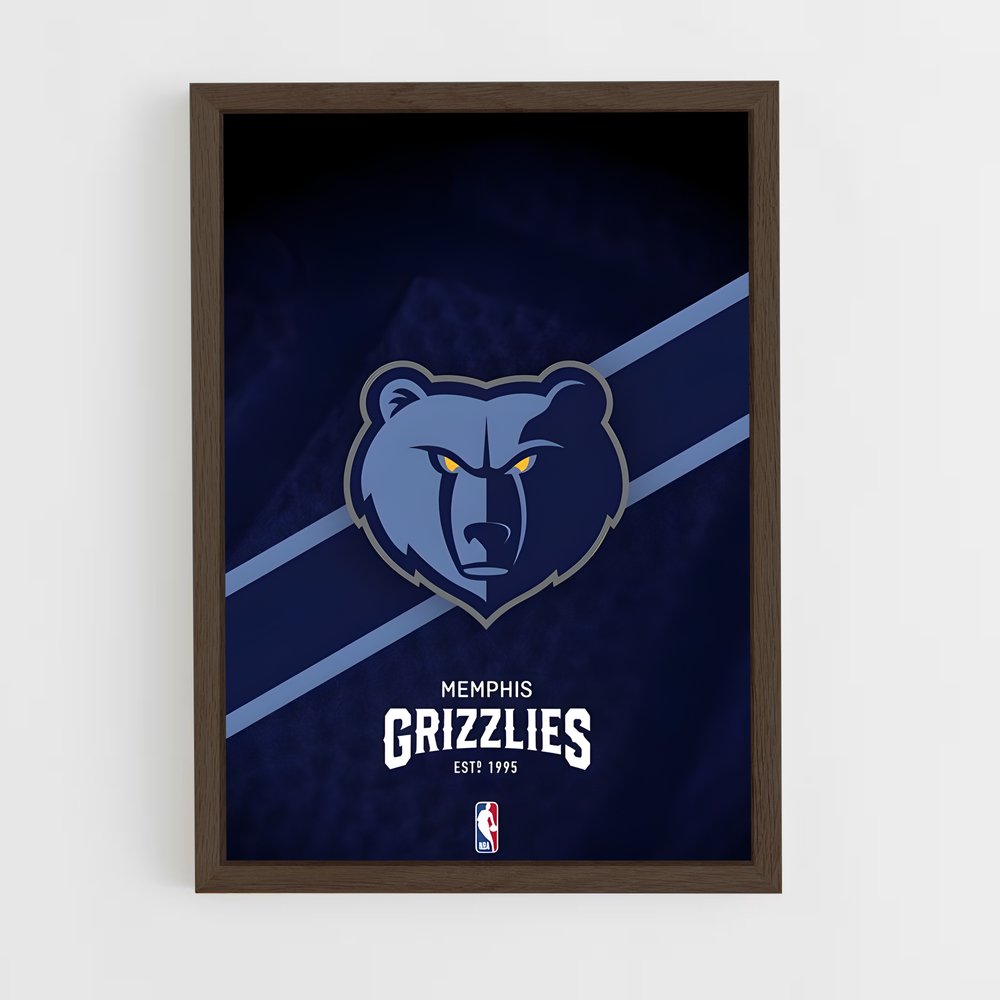 ap-memphis grizzlies-8 cadre Bois foncé