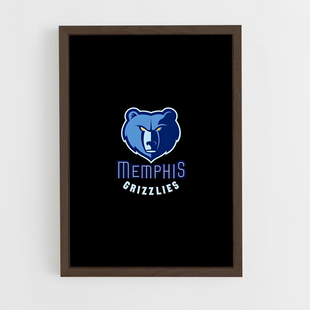 ap-memphis grizzlies-9 cadre Bois foncé