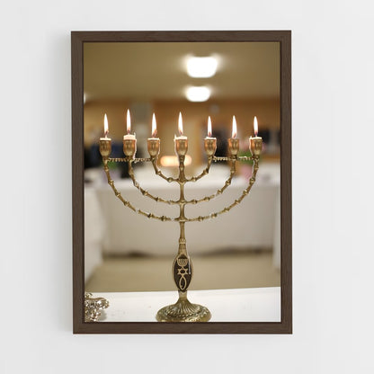 ap-menorah-2 cadre Bois foncé