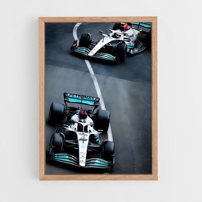 ap-mercedes-amg petronas f1 team-11 cadre Bois clair