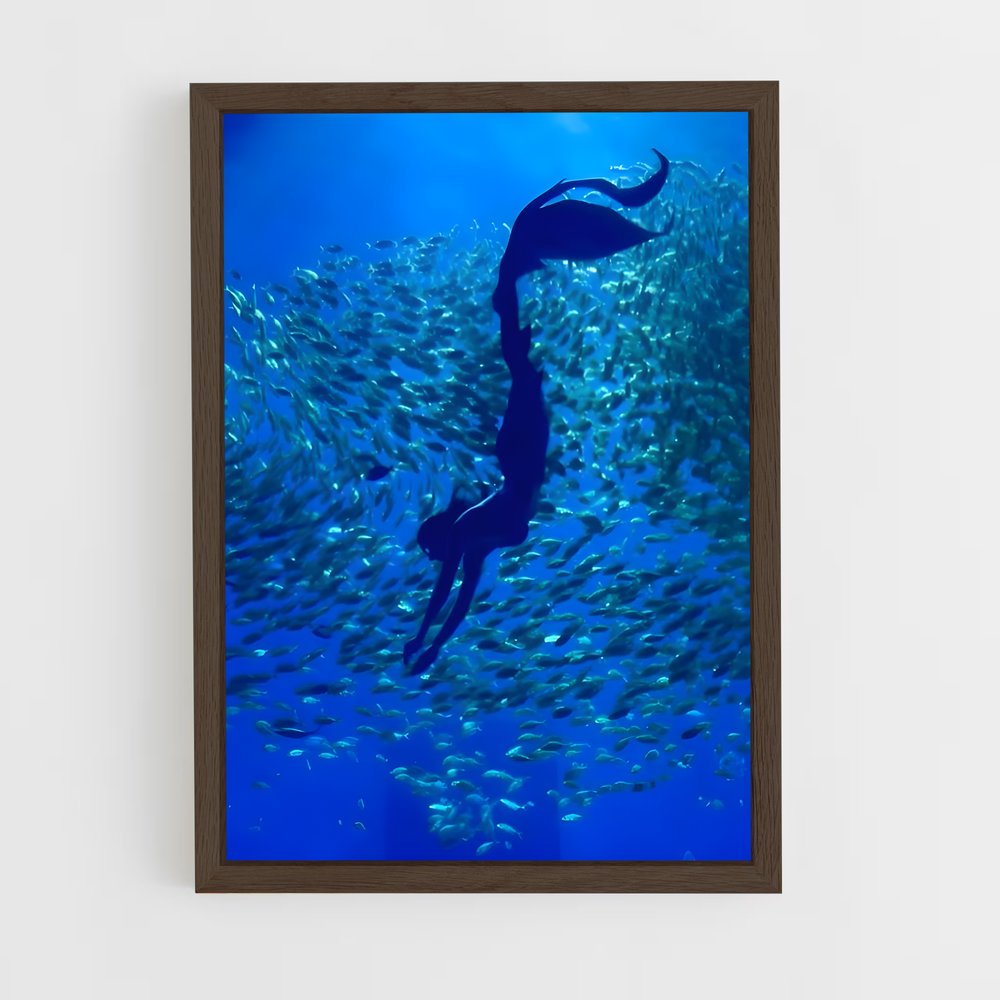 ap-mermaid-3 cadre Bois foncé