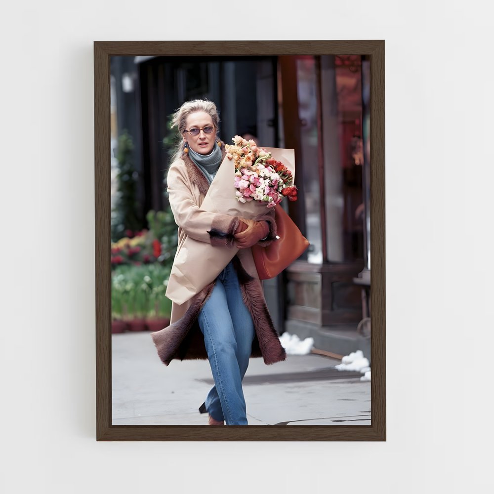 ap-meryl streep-2 cadre Bois foncé