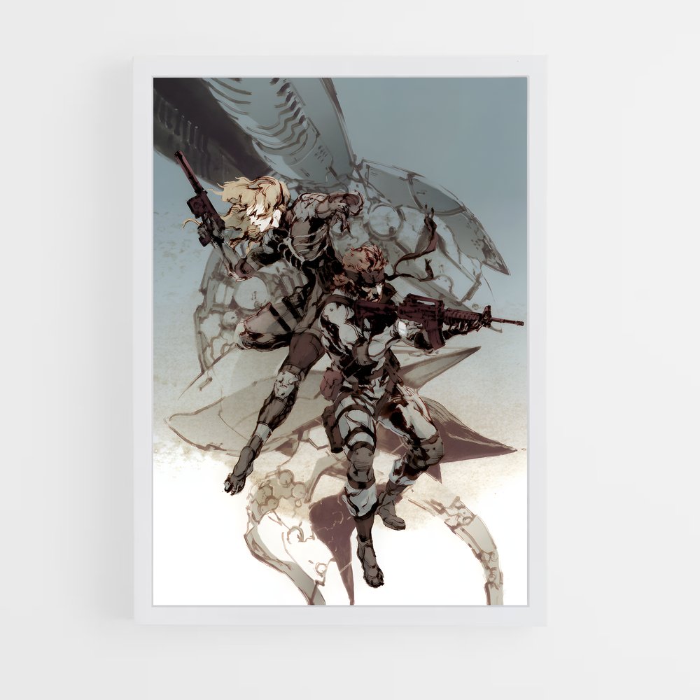ap-metal gear solid-4 cadre Blanc