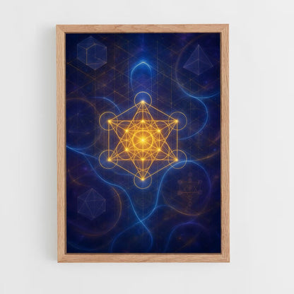 ap-metatron cube-3 cadre Bois clair