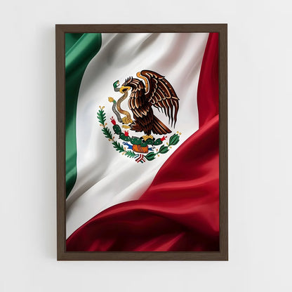 ap-mexico city flag-1 cadre Bois foncé
