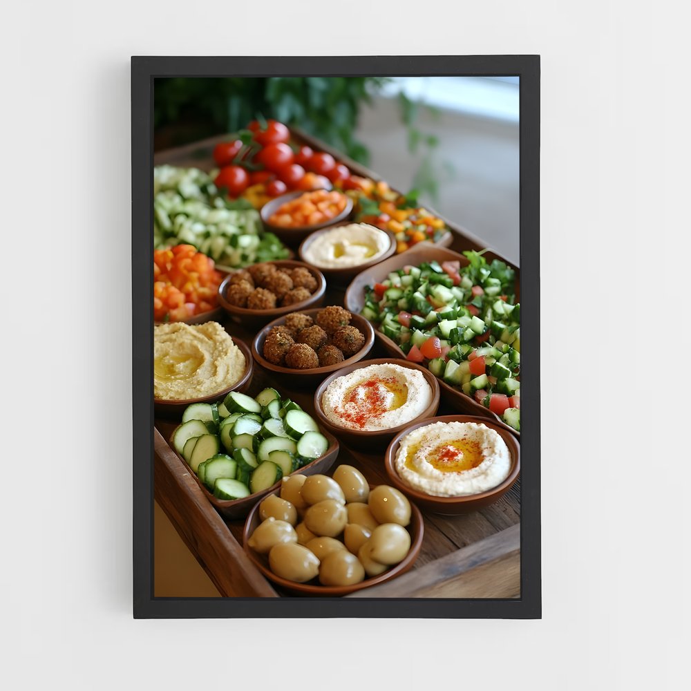 ap-mezze platter-5 cadre Noir