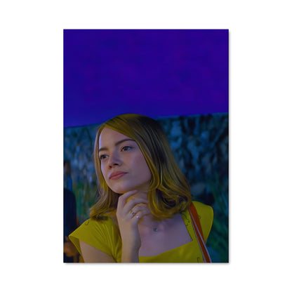 Poster Sous la Pluie Jaune