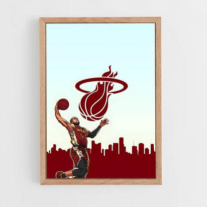ap-miami heat-4 cadre Bois clair