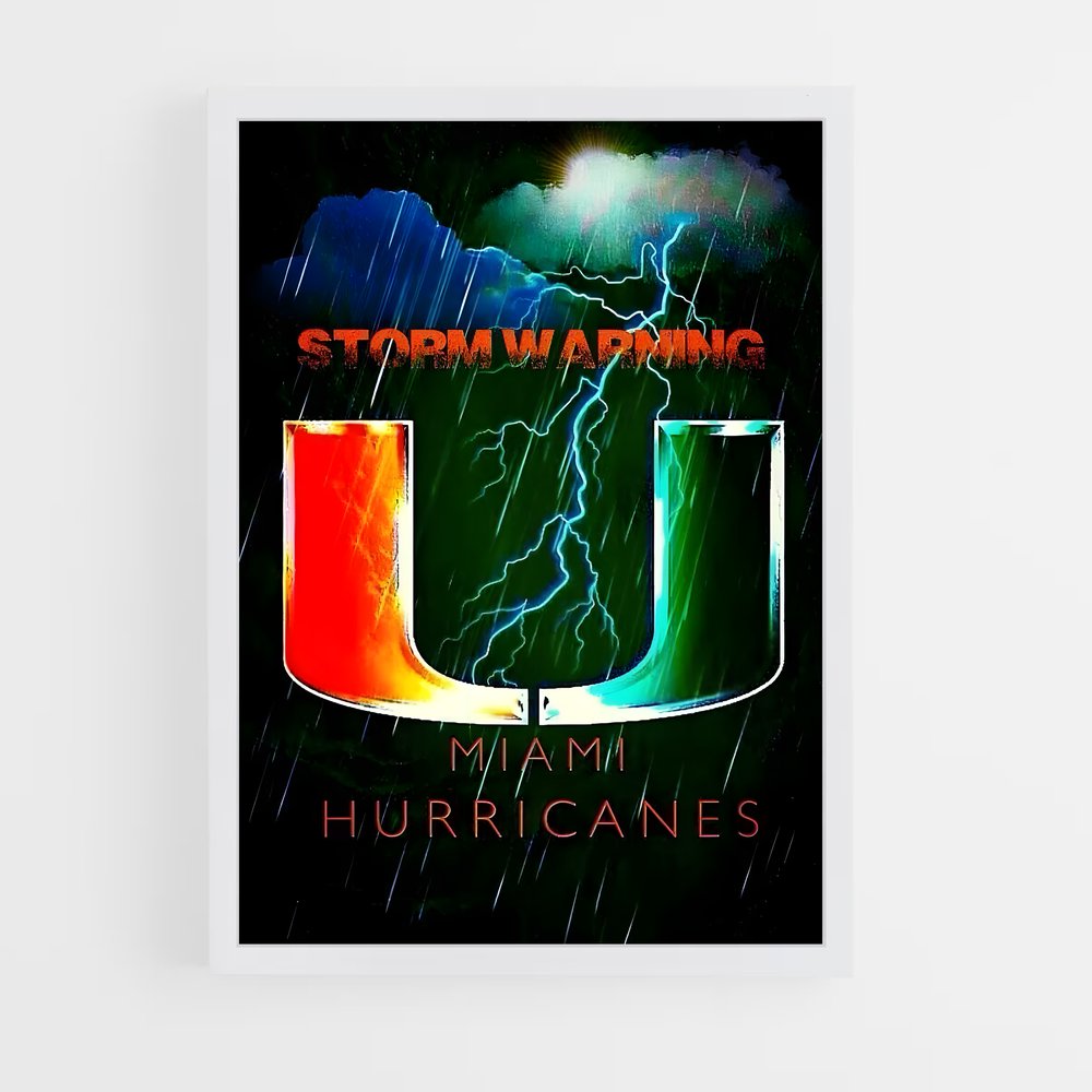ap-miami hurricanes-1 cadre Blanc