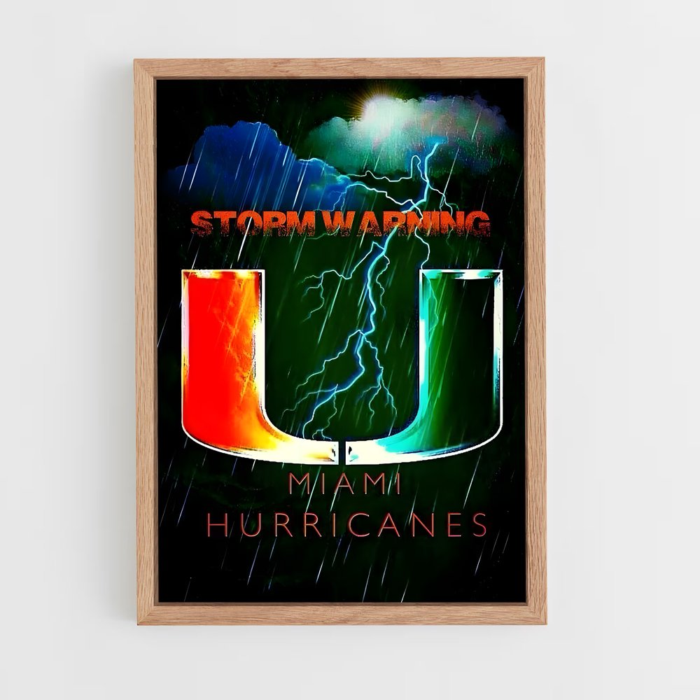 ap-miami hurricanes-1 cadre Bois clair