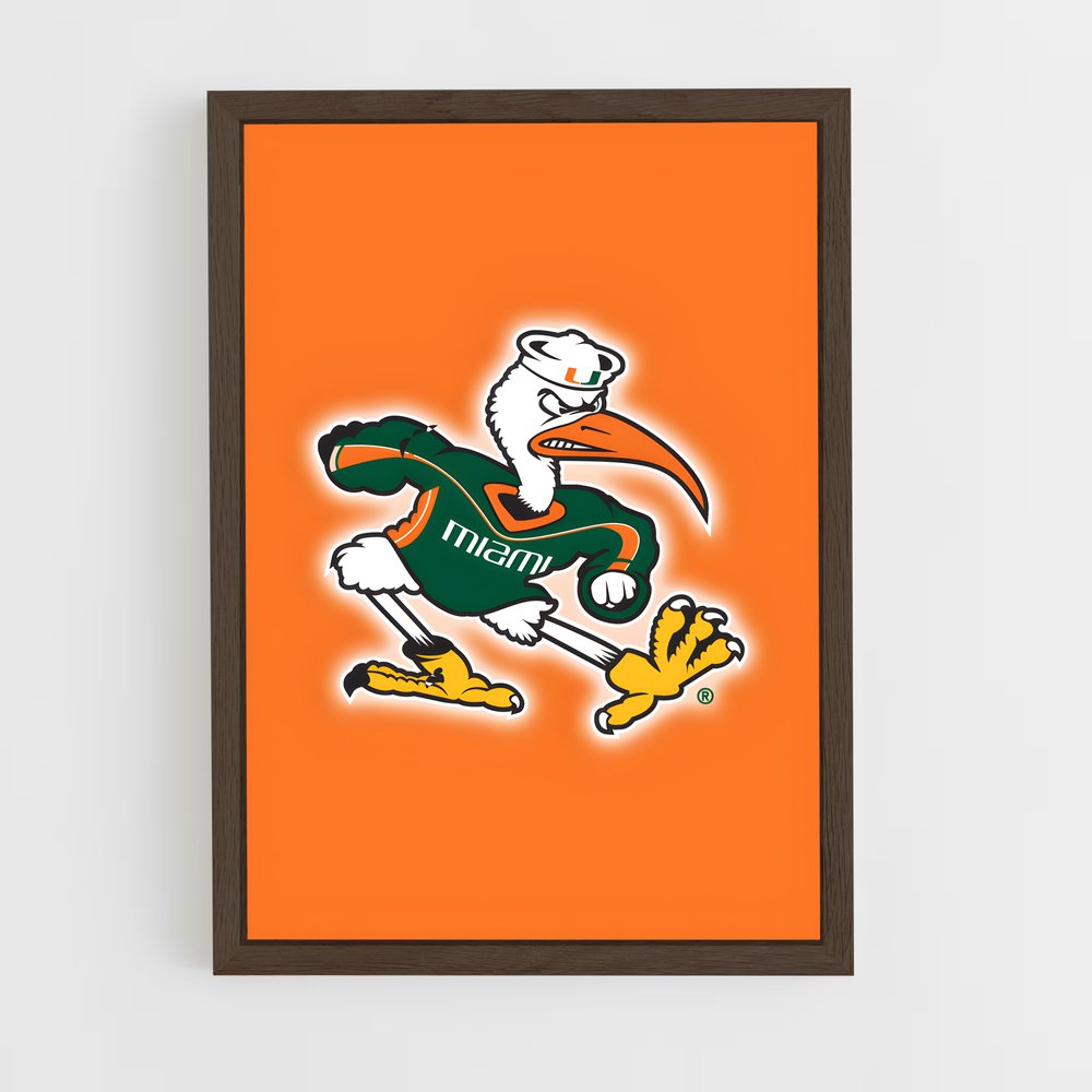 ap-miami hurricanes-2 cadre Bois foncé