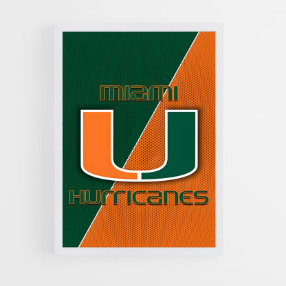 ap-miami hurricanes-3 cadre Blanc