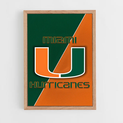 ap-miami hurricanes-3 cadre Bois clair