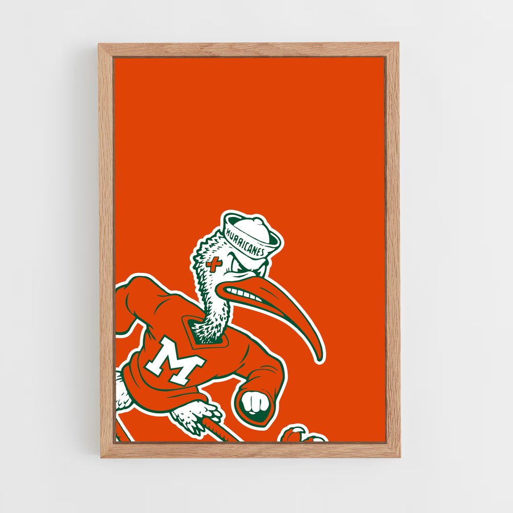 ap-miami hurricanes-4 cadre Bois clair