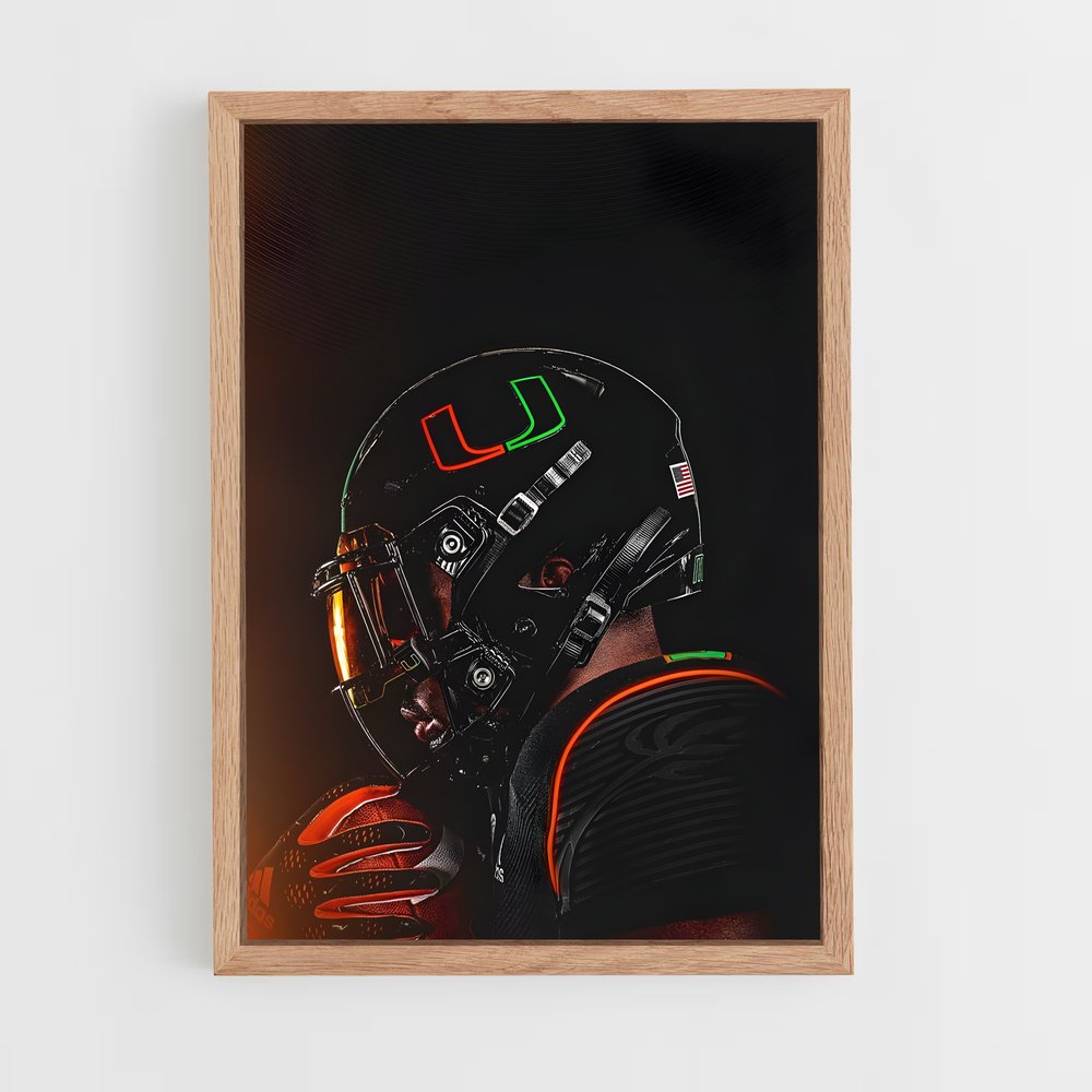 ap-miami hurricanes-5 cadre Bois clair
