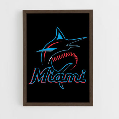 ap-miami marlins-1 cadre Bois foncé