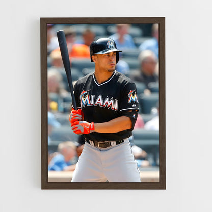 ap-miami marlins-3 cadre Bois foncé