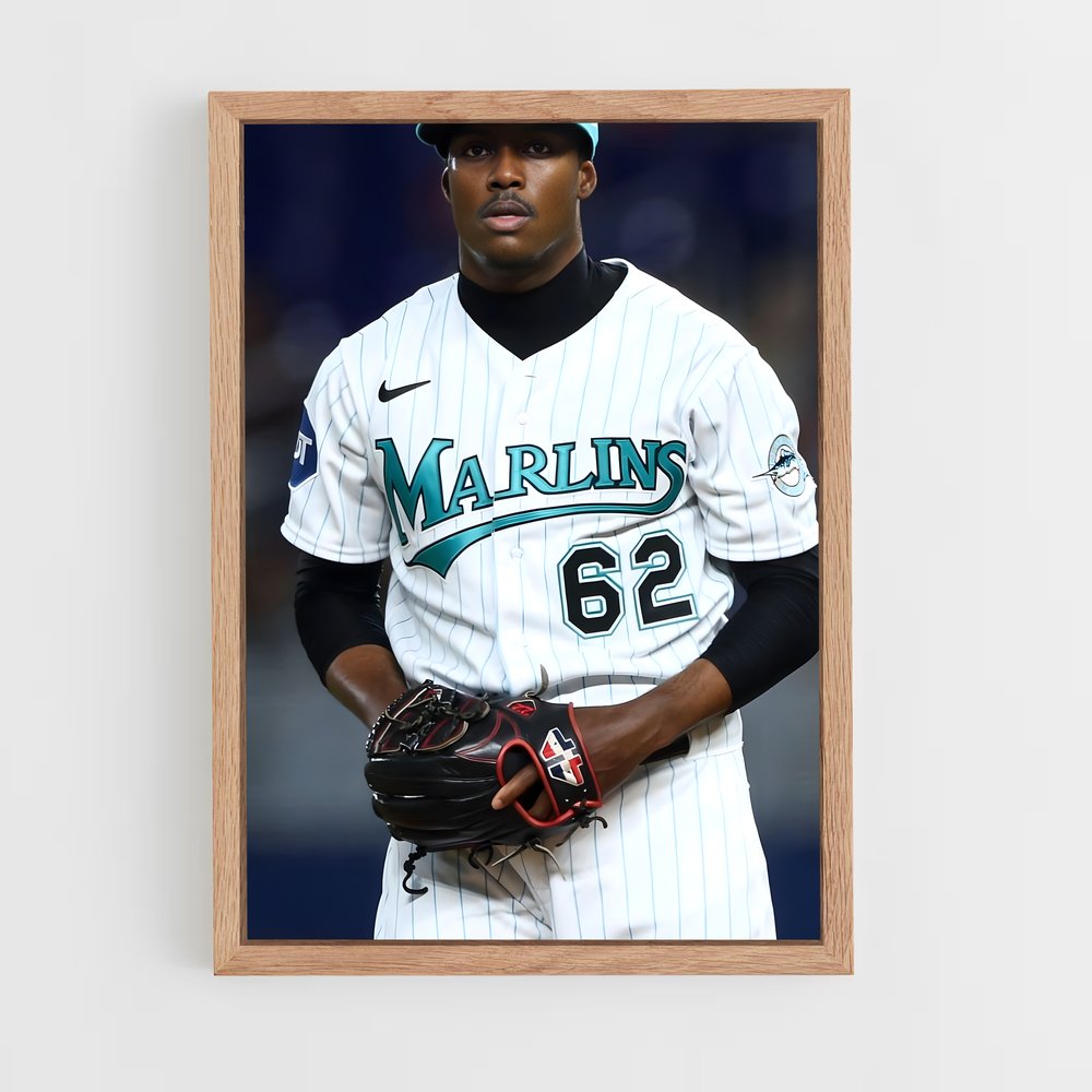 ap-miami marlins-7 cadre Bois clair