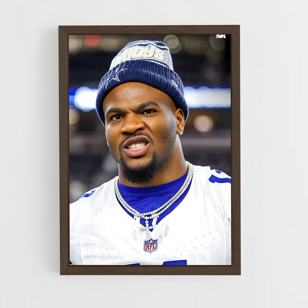 ap-micah parsons-1 cadre Bois foncé