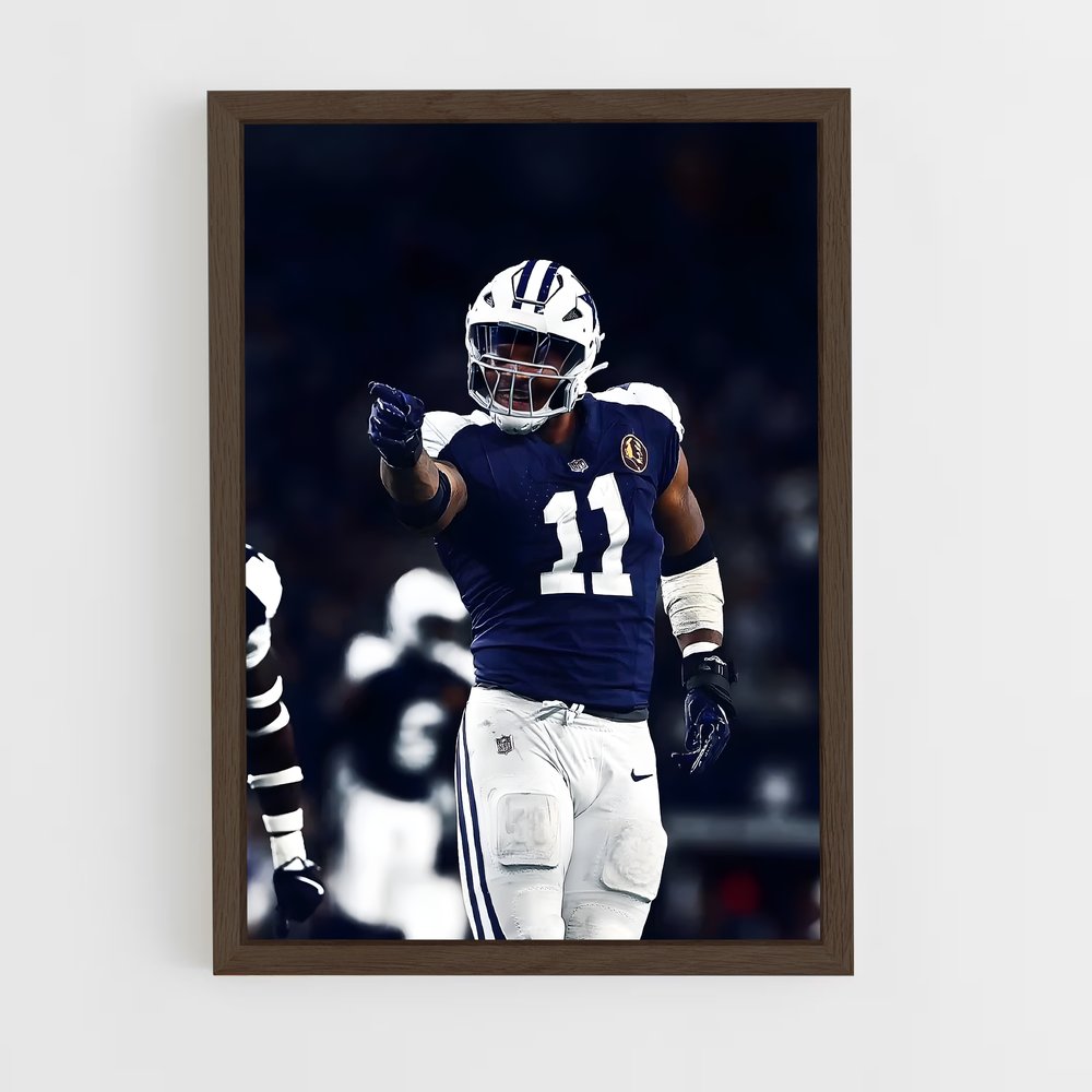 ap-micah parsons-2 cadre Bois foncé
