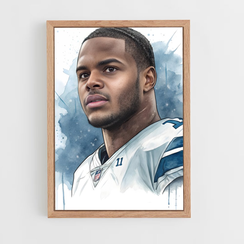 ap-micah parsons-5 cadre Bois clair