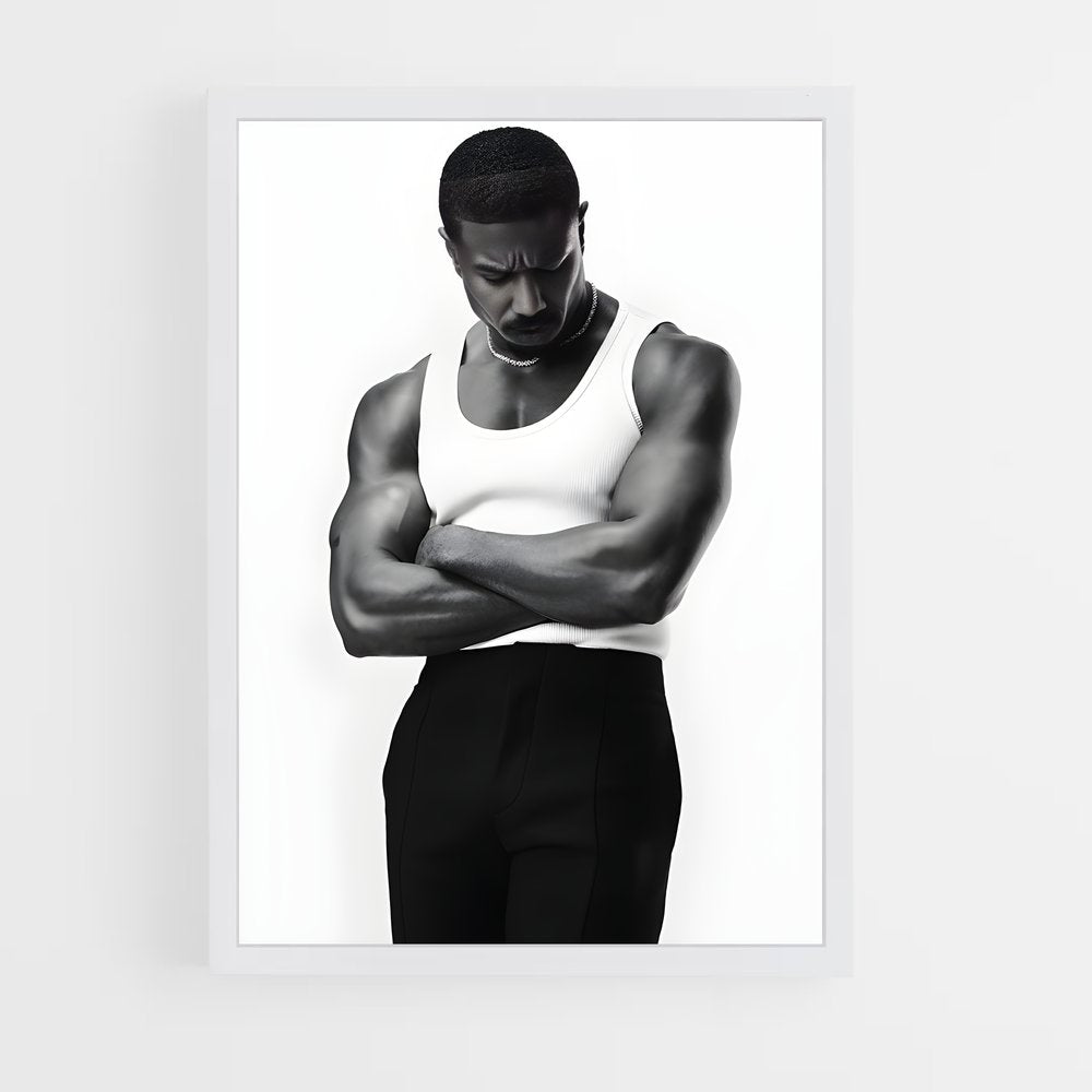 ap-michael b jordan-8 cadre Blanc