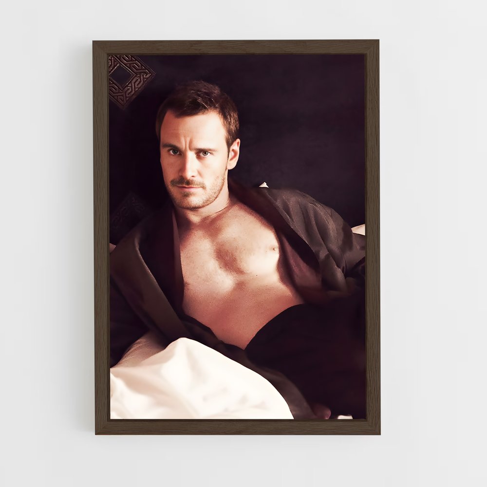 ap-michael fassbender-4 cadre Bois foncé