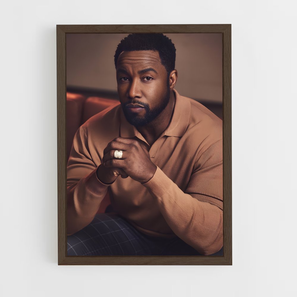 ap-michael jai white-2 cadre Bois foncé