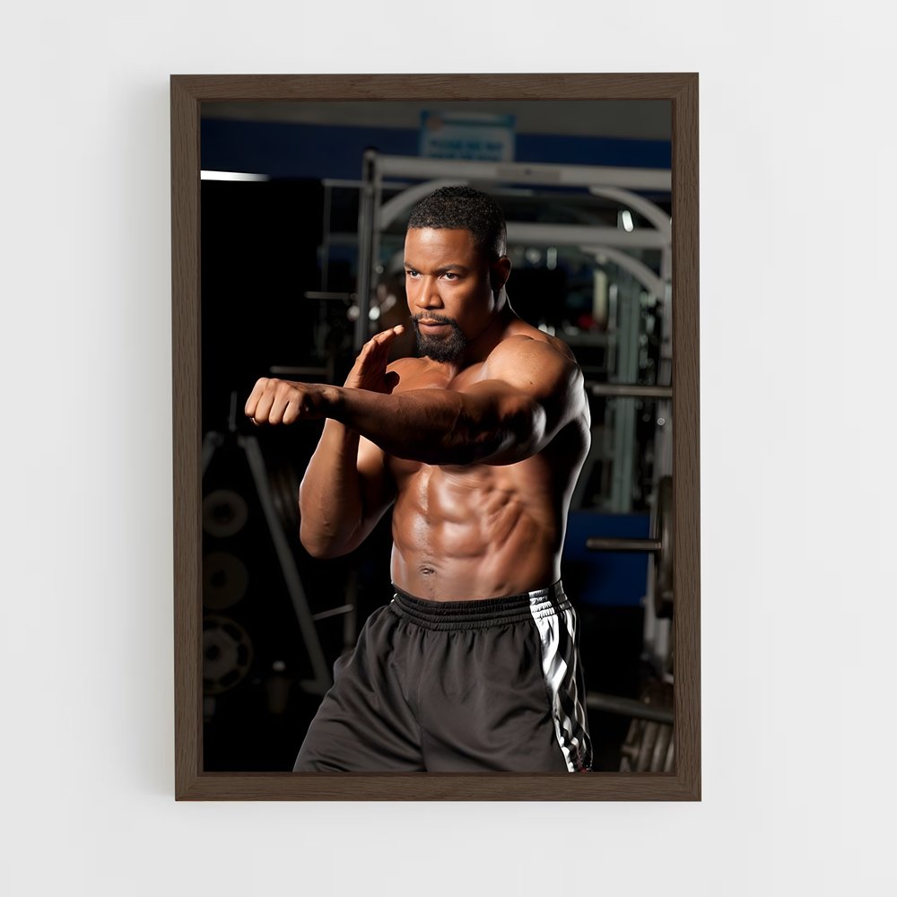 ap-michael jai white-5 cadre Bois foncé