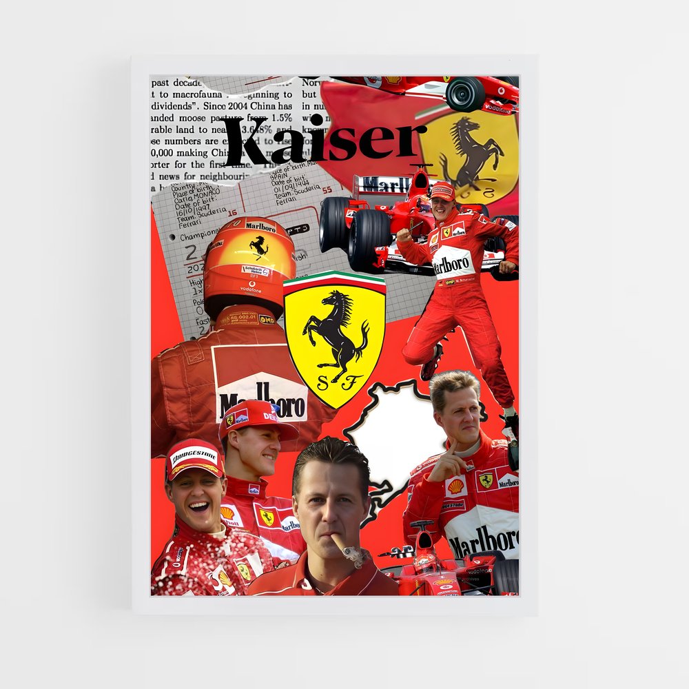 ap-michael schumacher-10 cadre Blanc