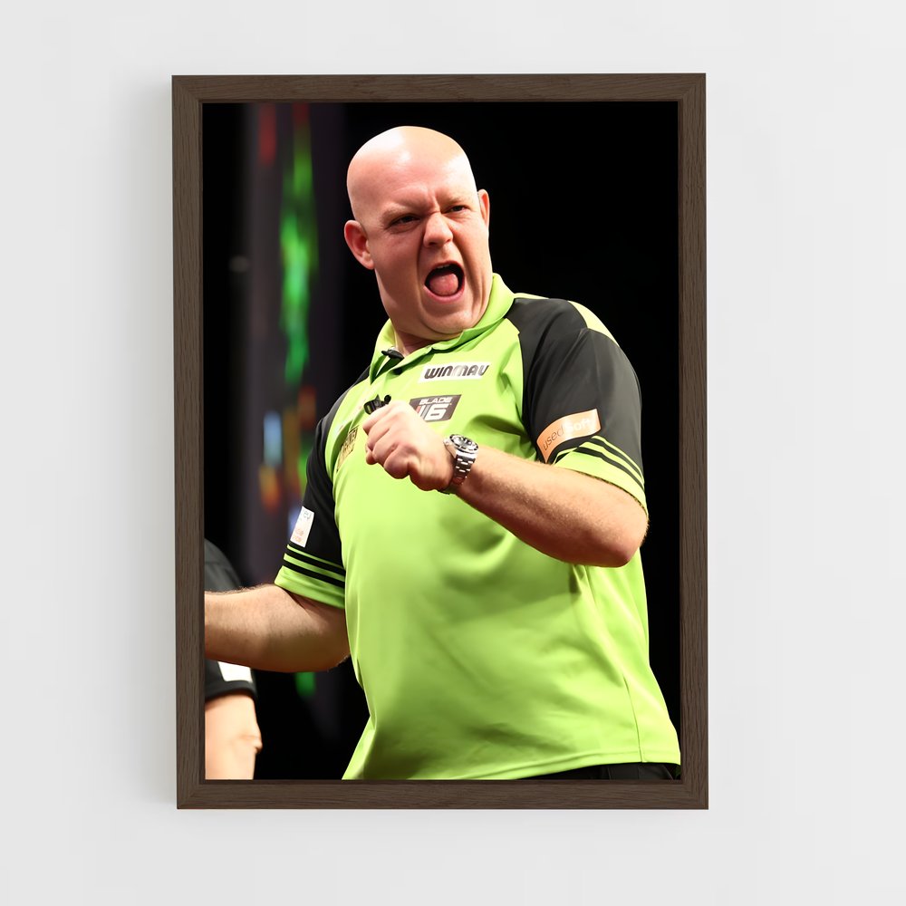 ap-michael van gerwen-3 cadre Bois foncé