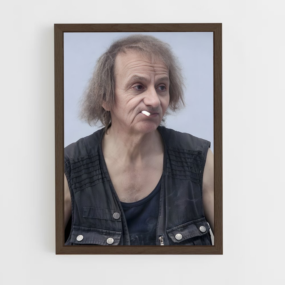 ap-michel houellebecq-3 cadre Bois foncé
