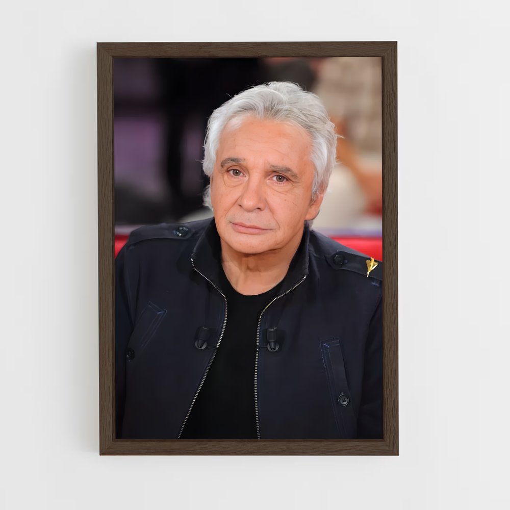 ap-michel sardou-1 cadre Bois foncé