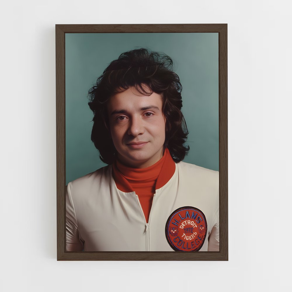 ap-michel sardou-6 cadre Bois foncé