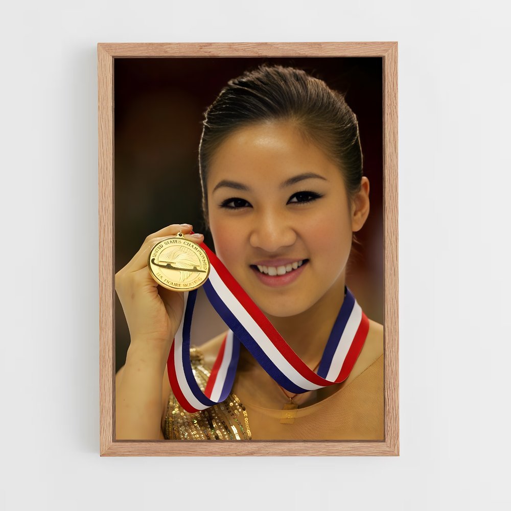 ap-michelle kwan-8 cadre Bois clair