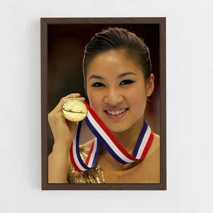ap-michelle kwan-8 cadre Bois foncé