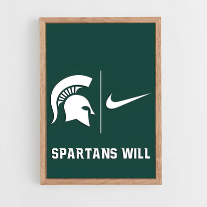 ap-michigan state spartans-1 cadre Bois clair
