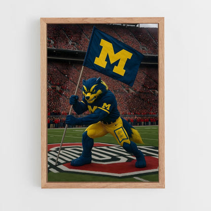 ap-michigan wolverines-1 cadre Bois clair