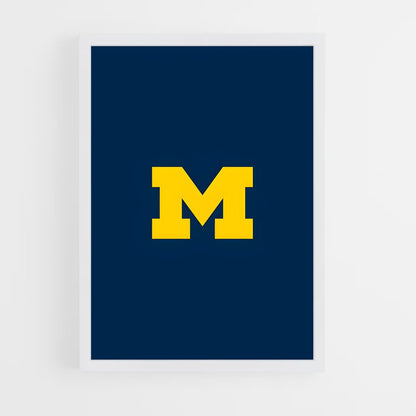 ap-michigan wolverines-3 cadre Blanc