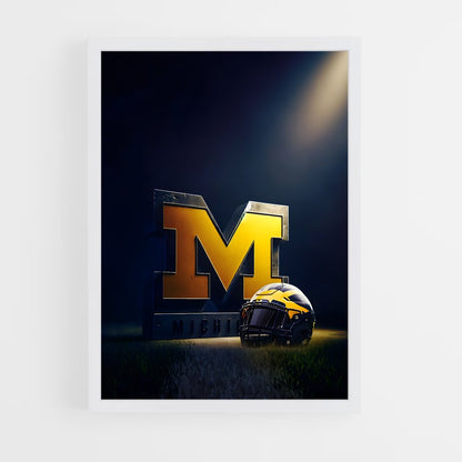 ap-michigan wolverines-5 cadre Blanc