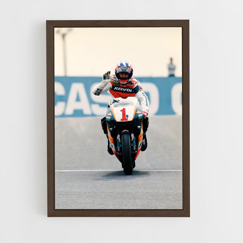 ap-mick doohan-10 cadre Bois foncé