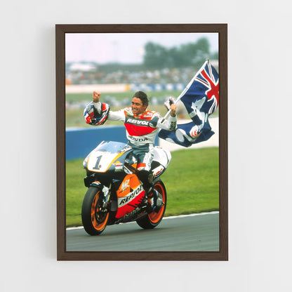 ap-mick doohan-4 cadre Bois foncé