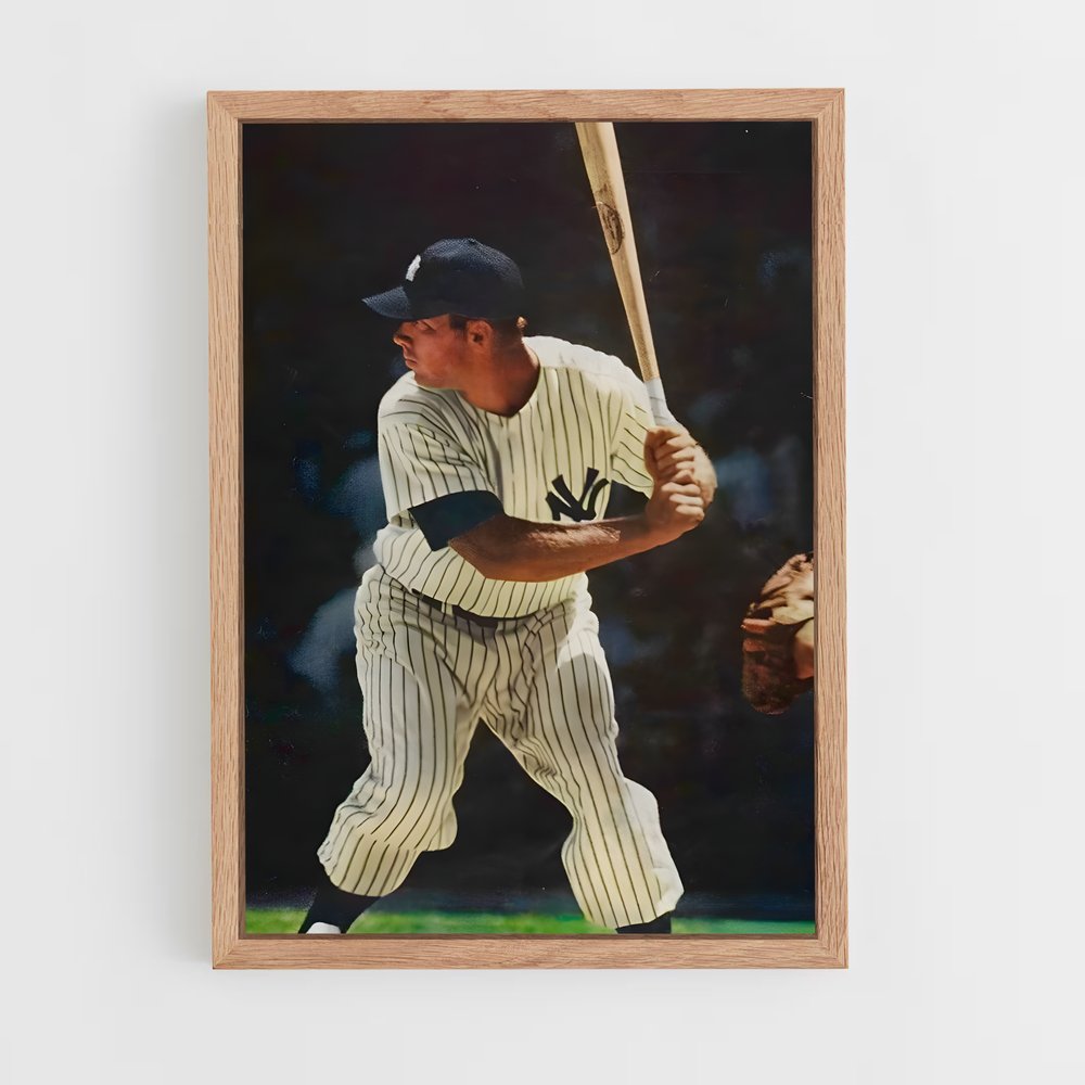ap-mickey mantle-1 cadre Bois clair