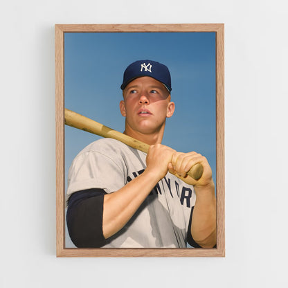 ap-mickey mantle-2 cadre Bois clair