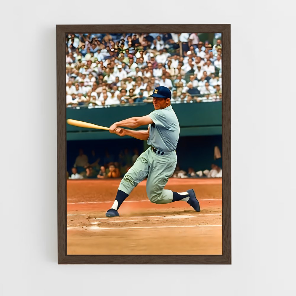 ap-mickey mantle-3 cadre Bois foncé