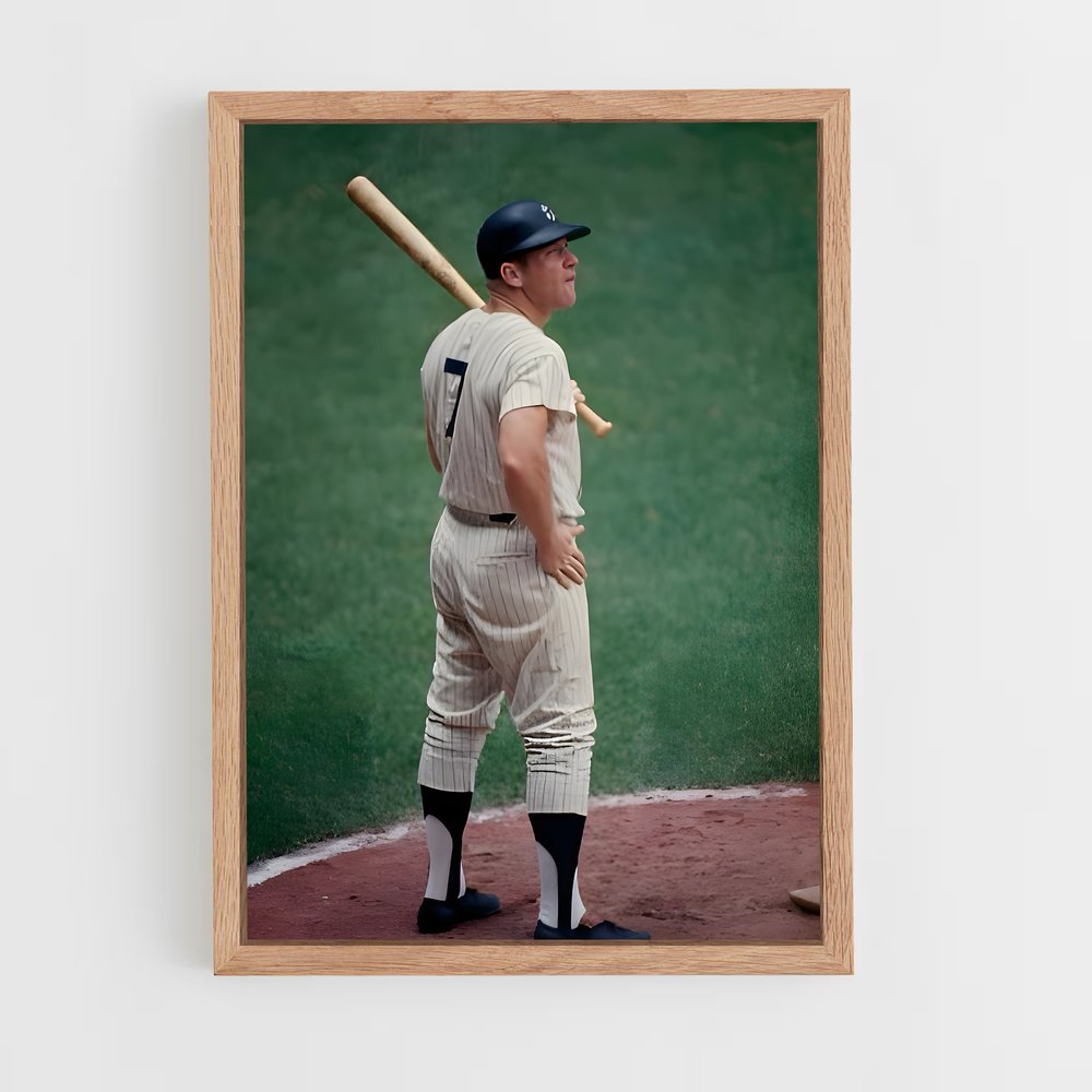 ap-mickey mantle-5 cadre Bois clair