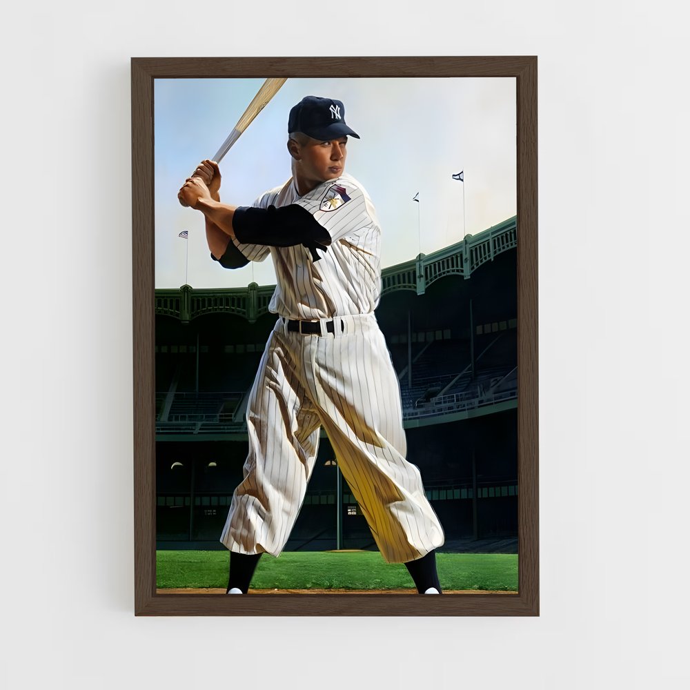ap-mickey mantle-6 cadre Bois foncé