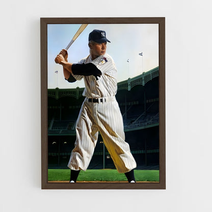 ap-mickey mantle-6 cadre Bois foncé