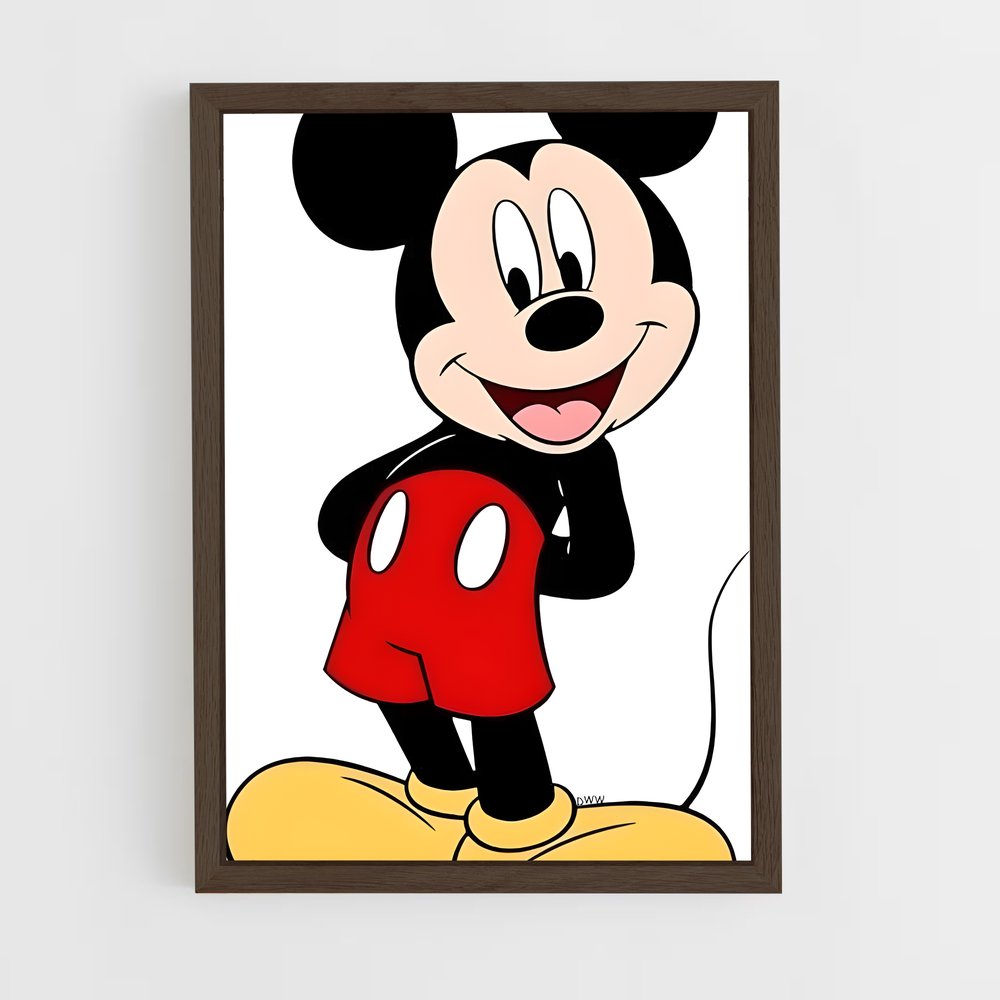 ap-mickey mouse-1 cadre Bois foncé